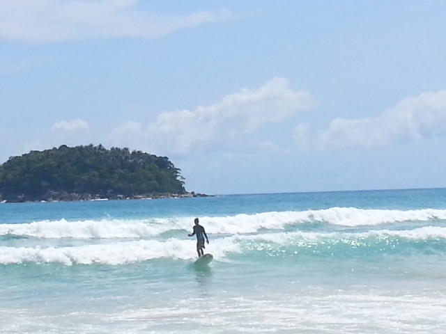 Surfing in Phuket at Kata Beach